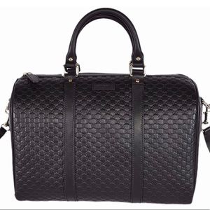 Gucci Microguccissima Black Boston Bag